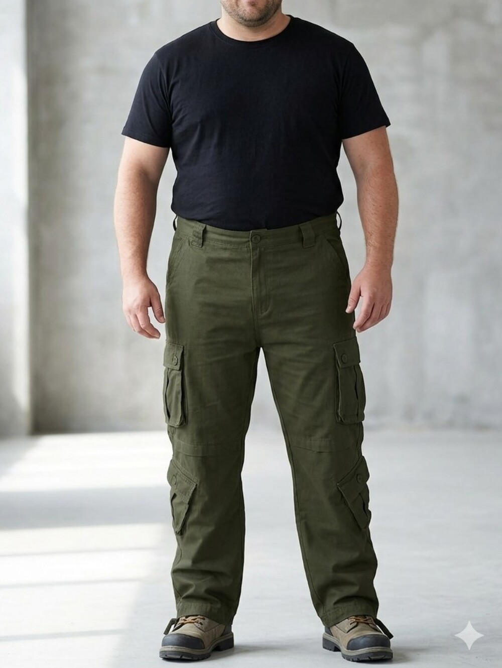 6X / 44 Utility Cargo Pants for Men - Olive Green